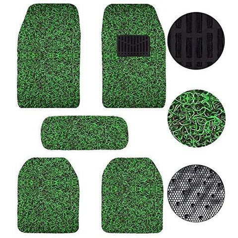 PCC Universal Grass / Loop / Noodle Car Mats, Green - Planet Car Care