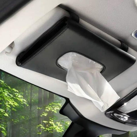 Autographix Car Sun Visor Tissue Holder, Black