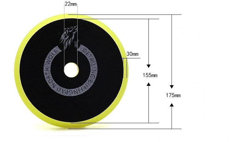 North Wolf DA Yellow Polishing Foam Pad, 6" - Planet Car Care