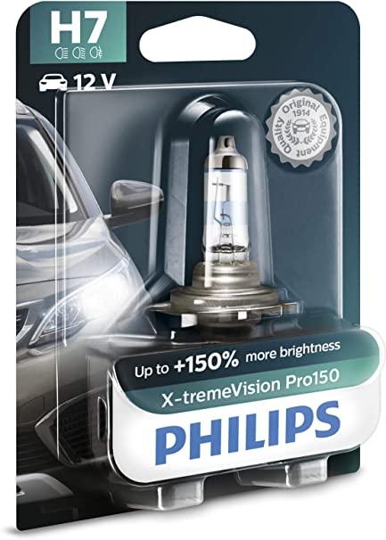 PHILIPS H7 X-tremeVision Pro150 Headlight Bulb, 55W, 3500K - Planet Car Care