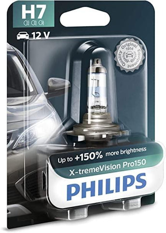 PHILIPS H7 X-tremeVision Pro150 Headlight Bulb, 55W, 3500K