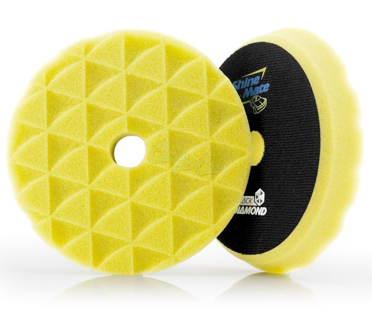 ShineMate T80 Heavy-cut Foam Pad, Diamond, Yellow, 3/4" - Planet Car Care
