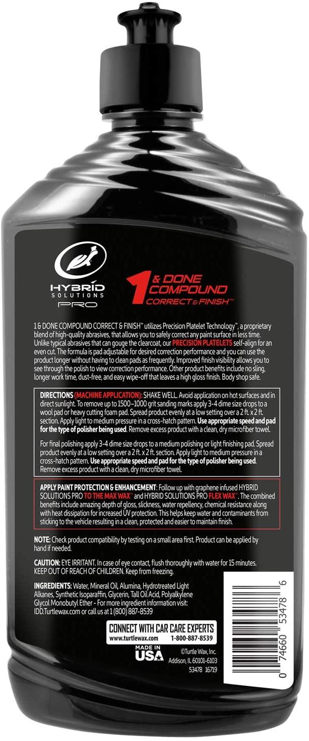 Turtle Wax Hybrid Solutions Pro 1 & Done Compound, 473ml - Planet Car Care