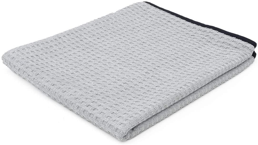 PCC Waffle Weave Top-Notch Car Drying Towel, 100x70cm, Grey - Planet Car Care