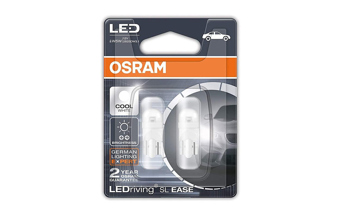 OSRAM LED T10 Parking Lamps, 6000K, Cool White, Pair - Planet Car Care