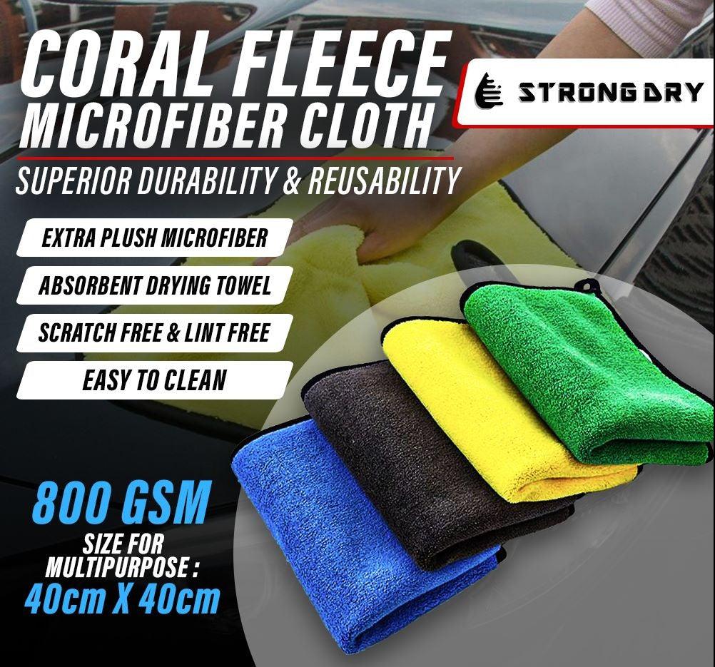 PCC Dual Sided Microfiber 800gsm, 40x40cm, Blue - Planet Car Care