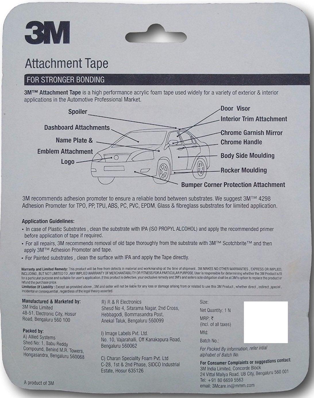 3M Attachment Acrylic Foam Tape (AFT), 24mm x 10m - Planet Car Care