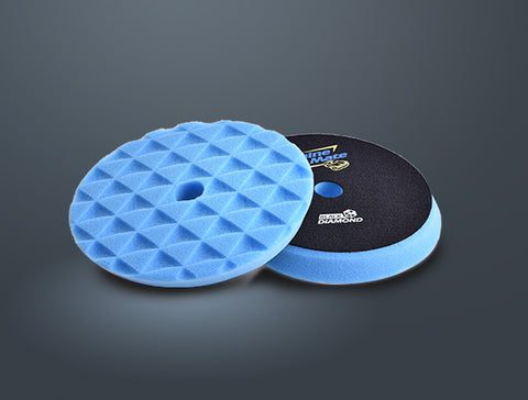 ShineMate T60 moderate-cutting Foam Pad, Diamond, Blue, 6/7"