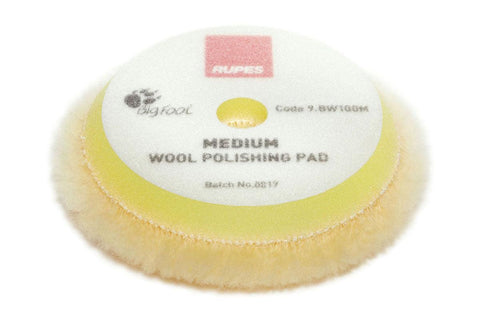 RUPES 9.BW100M Medium Wool Polishing Pad, 80/90 mm, 3" - Planet Car Care