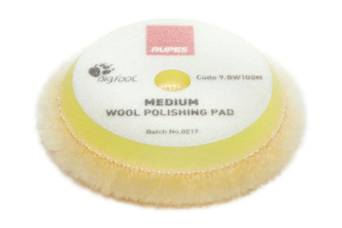 RUPES 9.BW100M Medium Wool Polishing Pad, 80/90 mm, 3"