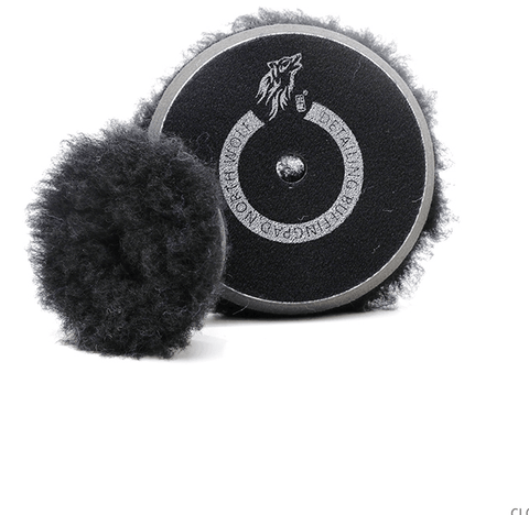 North Wolf DA Black Heavy Cutting Wool Pad, 5"