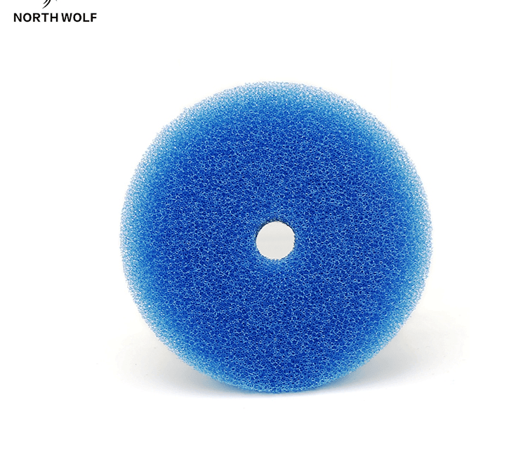 North Wolf DA Blue Heavy Cutting Foam Pad, 6" - Planet Car Care