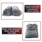 PCC Twisted Loop Drying Towel Double Side, 1400gsm, 70x50cm, Grey - Planet Car Care