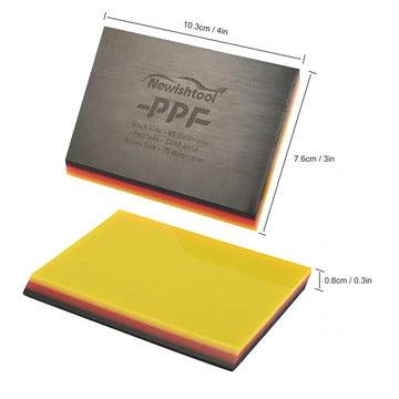 PROTINT 3-Layer Tpu Soft PPF Carbon Fiber Vinyl Squeegee, PPF44, 4x3" - Planet Car Care