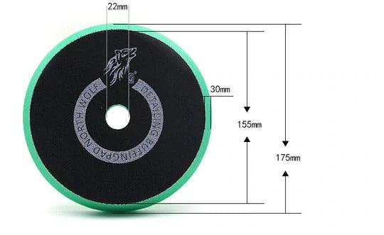 North Wolf DA Green Cutting Foam Pad, 6" - Planet Car Care