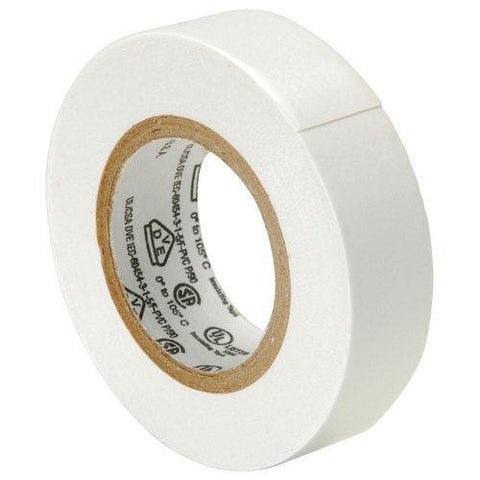 Nippon PVC Electrical Insulation Tape 18mm x 8m, White, Pack of 10 - Planet Car Care