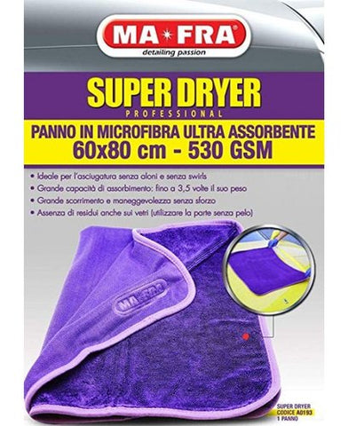 Mafra Super Dryer, Panno in Microfibre Ultra Assorbente, 530gsm, 60x80cm