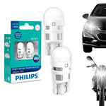 PHILIPS LED-T10[~W5W] Ultinon LED Interior and Signaling Bulb, 5W, 6000K, Pair