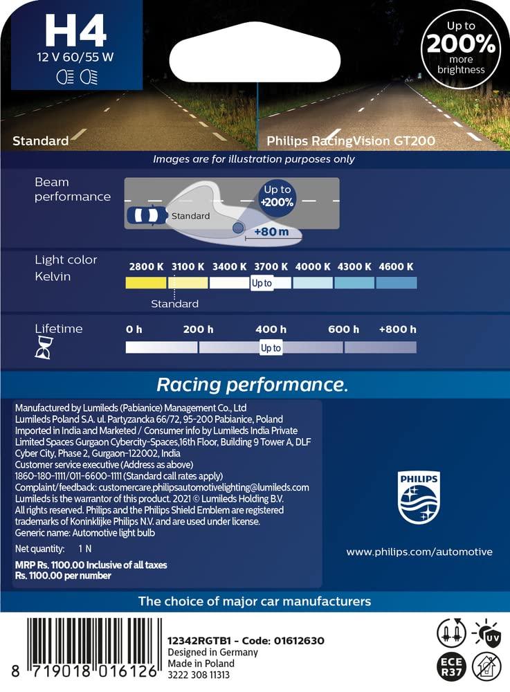 Caddy MK3 MK4 Philips Racing Vision GT200 H4 Bulbs – Travelin-Lite