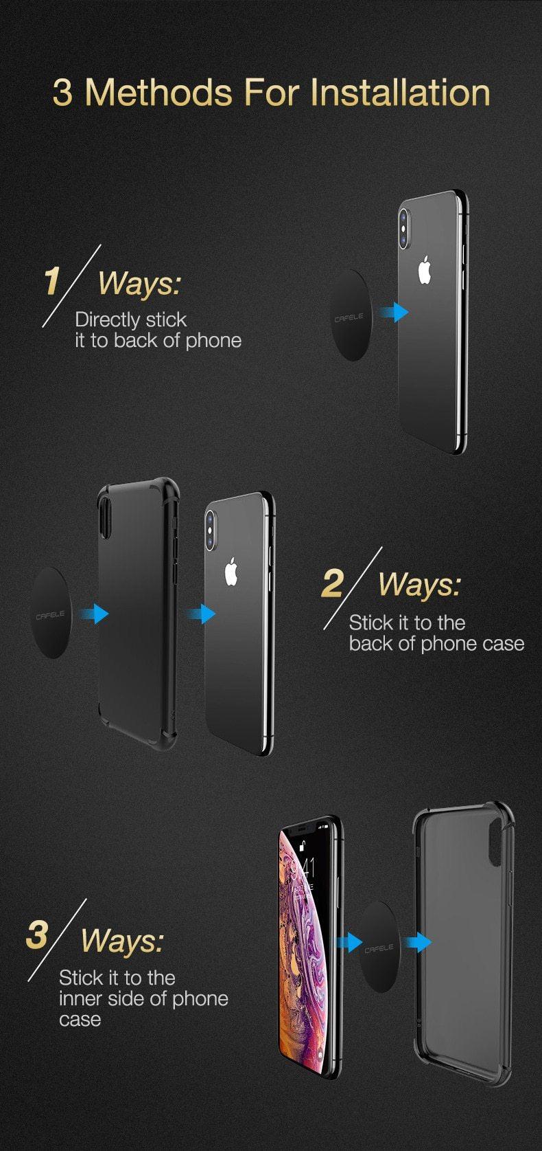 CAFELE Metal Plate for Magnetic Car Phone Holder, 58mm x 48mm - Planet Car Care