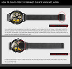 SANDA Men Mesh Steel Watch Luxury Relogio Masculino