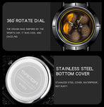 SANDA Men Mesh Steel Watch Luxury Relogio Masculino