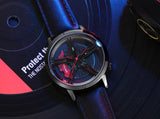 SANDA Men Wristwatch Fashion Wheel Series Dial Leather Strap Waterproof