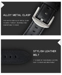 SANDA Men Wristwatch Fashion Wheel Series Dial Leather Strap Waterproof