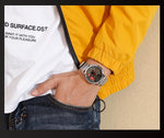 SANDA Wheel Series Dial Men Watch Steel Strap Magnetic Hook Buckle