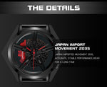SANDA Wheel Series Dial Men Watch Steel Strap Magnetic Hook Buckle