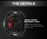 SANDA Wheel Series Dial Men Watch Steel Strap Magnetic Hook Buckle
