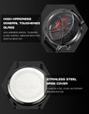 SANDA Wheel Series Dial Men Watch Steel Strap Magnetic Hook Buckle