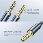 Essager Gold Plated Aux Cable 3.5mm, Length 1.2m - Planet Car Care