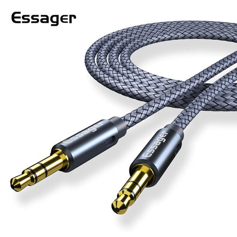 Essager Gold Plated Aux Cable 3.5mm, Length 1.2m - Planet Car Care