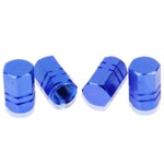 PCC Weskar Tyre Valves, Set of 4, Blue