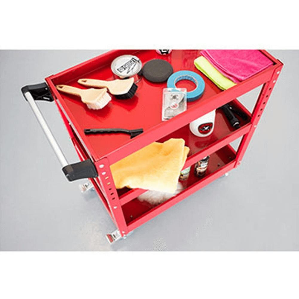 PCC Detailing Trolley With 3 Trays, L28"xB14"xH30" - Planet Car Care