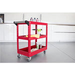 PCC Detailing Trolley With 3 Trays, L28"xB14"xH30"